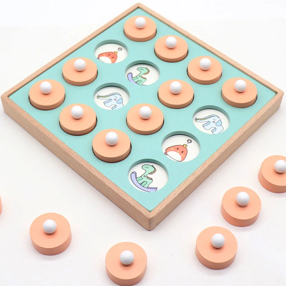 

Puzzles Wooden boxed memory match chess toys Game Develop child's memory and observation Wooden Match Early Educational toy