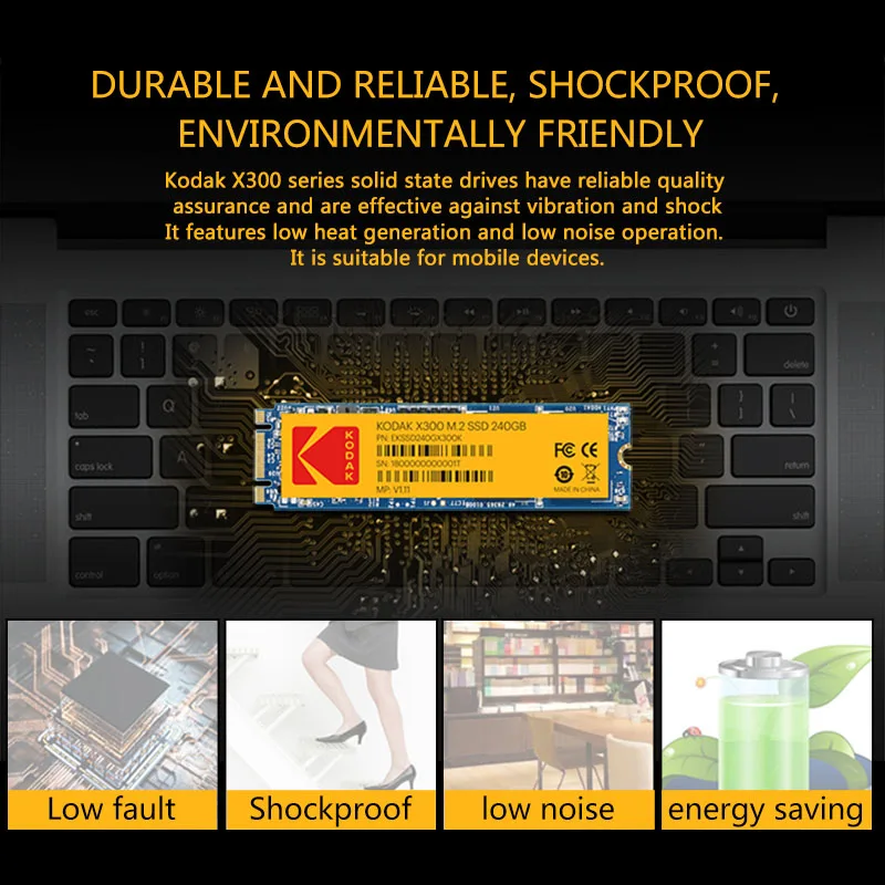 Твердотельный накопитель Kodak ssd X300 M.2 2280 240 ГБ NVME 120 480 Гб внутренний жесткий диск hdd
