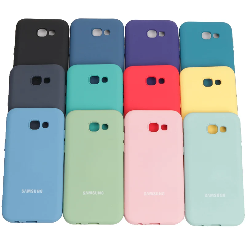 A520 2017 Case Samsung Galaxy A5 2017 A520 Silky Silicone Cover High Quality Soft-Touch Back Protective Shell A7 2017 A720 belt pouch for mobile phone