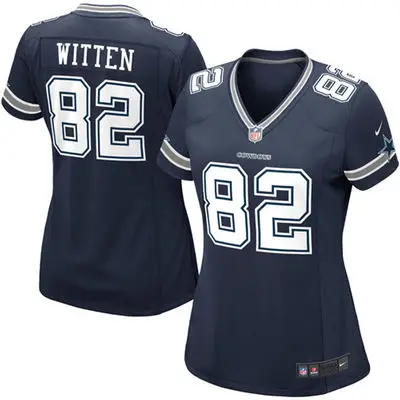Для женщин Dallas s#9 Tony Romo#88 Dez Bryant#82 Jason Witten Blue white#21 Ezekiel Elliott Jersey - Цвет: Черный