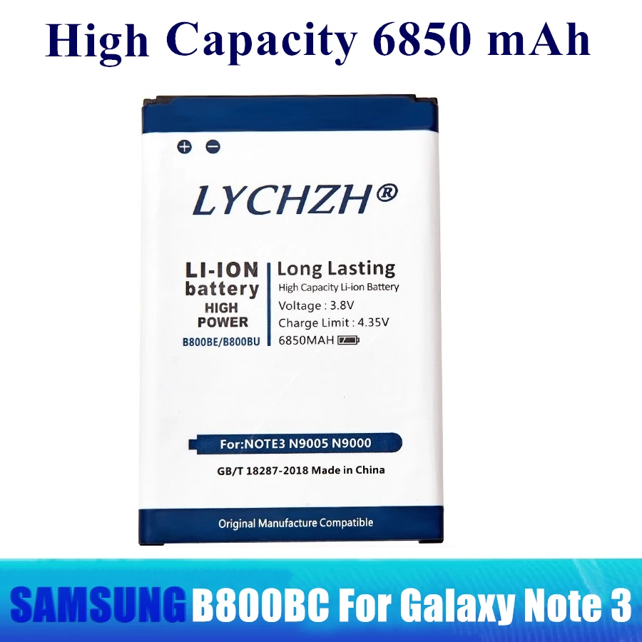 Аккумулятор B800BC 6850 мАч для SAMSUNG Galaxy Note 3 N900 N9006 N9005 N9000 N900A N900T N900P | Мобильные телефоны