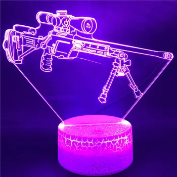 

Bluetooth Base Model Sniper Rifle Best Gift for Boys Touch Sensor Atmosphere Bright Base LED Night Light Colorful with Remote
