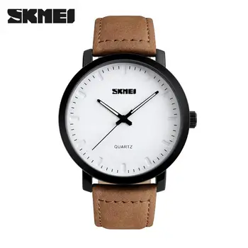 

LinTimes Mens Unique Business Casual Simple Analog Quartz Waterproof Leather Band Dress Wrist Watch