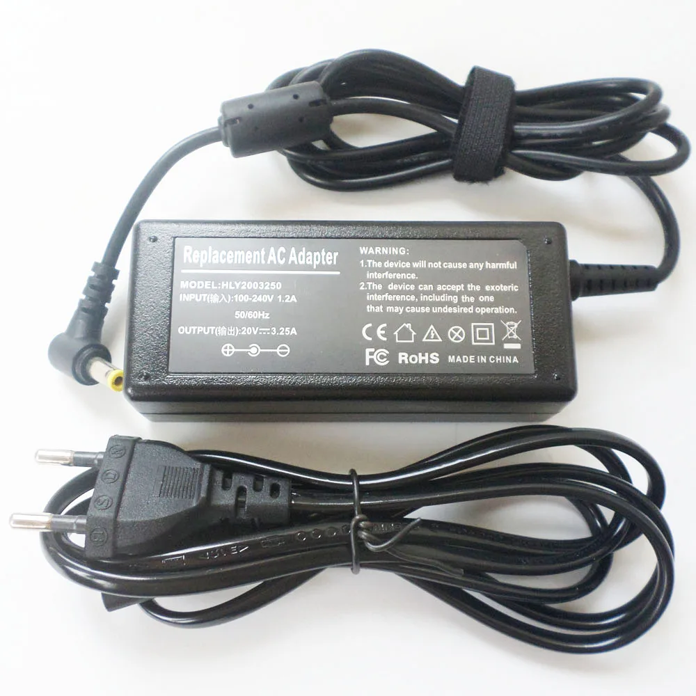 

65W AC Adapter Charger Power Supply Cord For Lenovo 3000 IdeaPad V360 V370 V450 V460 V470 V475 V550 V560 V570 20V 3.25A Notebook