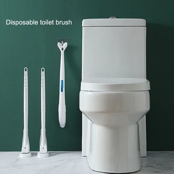 

No Dead Angle with Detergent Disposable toilet brush household cleaning tools bathroom non-woven brush head easy lazy