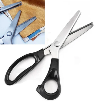 

Stainless Steel Professional Crafts Dressmaking Zig Zag Cut Scissors Sewing Scissors Fabric Pinking Shears Handled