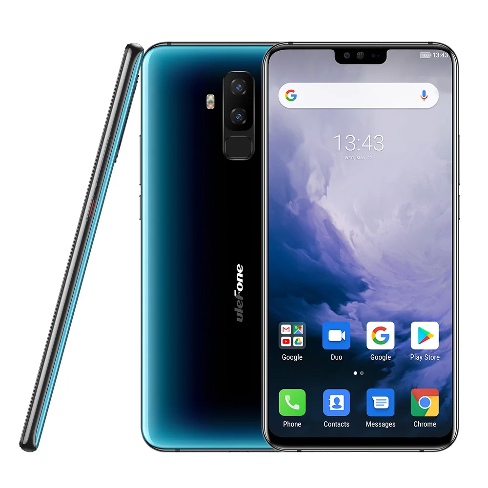 Ulefone T2 6 7 'ɿHD + Helio P70 ГБ 128 смартфон двойной 4G отпечаток пальца лица ID NFC Android 9 0