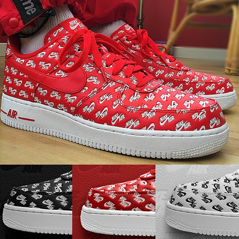Air Force 1 AF1 Logo Мужские кроссовки для скейтборда Air Force One, оригинальная удобная обувь AH8462 006