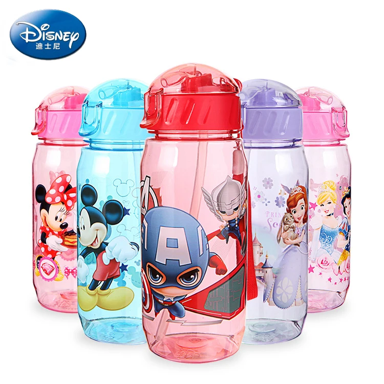 

Disney Mickey Cup Tritan Material BPA Free Summer Drop Plastic Cup Primary School Male Portable Kettle cute water bottle