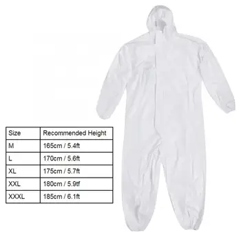 

Personal Care Coveralls Braces Disposable Quarantine Hooded Protective Jumpsuit Isolation Clothing Safety Coverall Suit Clothes