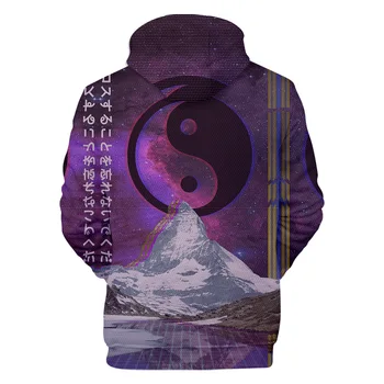 

Vaporwave Snow Mountain Hoodie Unisex Classical School 3D Print Letter Print Hip Hop Top Funny Sweatshirt Hoody Outwear Dropship