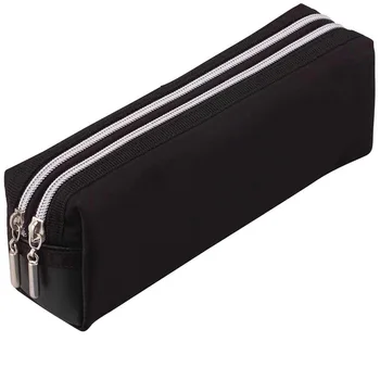 

Students Pencil Case Stationery Box Wear-Resistant Oxford Cloth Pencil Case Large Capacity Double Zipper Pencil Case