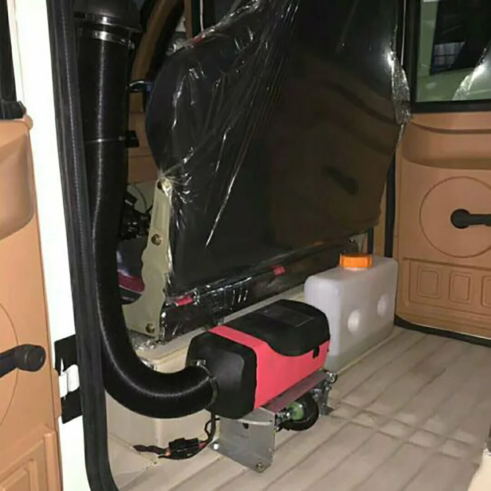 Автомобильный обогреватель 5 кВт 12 В, воздушный обогреватель, стояночный обогреватель с пультом дистанционного управления, ЖК-монитор для RV, трейлера, грузовиков, лодок - Цвет: Red Black