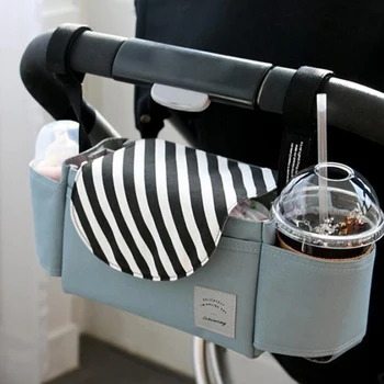 

Multifunction Baby Stroller Bag Waterproof Baby Stuff Nappy Hanging Bag Cup Holder Carriage Bottle Pram Cart Hanging Bag Storage