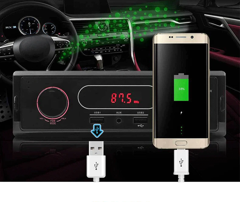 K502 Автомобильный MP3 стиль 12V Универсальная автомобильная загрузка MP3-плеер карта USB машины радио