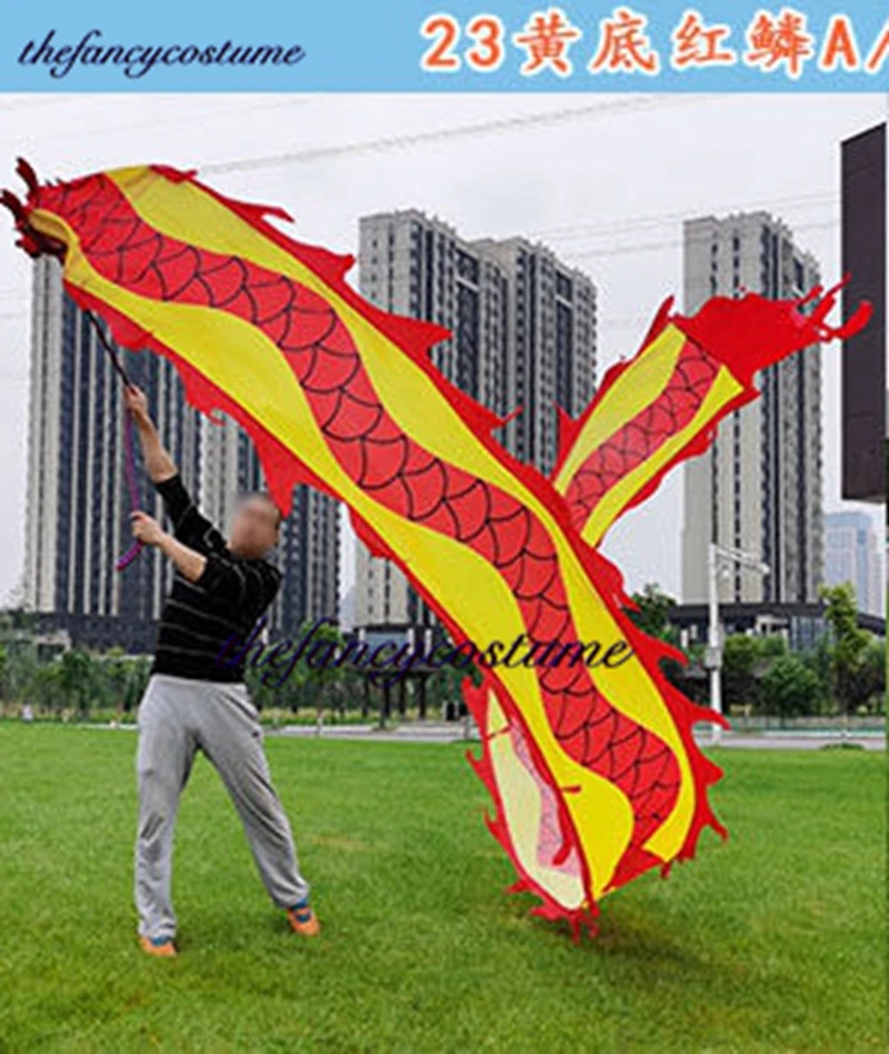 

6M Silk Dragon Dance Wave Ribbon Mascot Costume For Adult Children Cartoon Props Halloween Christmas Party Carnival Festivall
