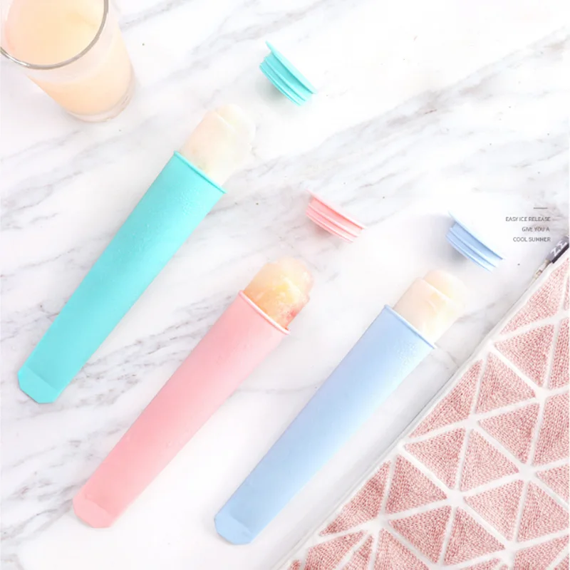 

Ice Stick Molds Popsicle Mould Silicone Ice Cream Maker DIY Summer Supplies Kitchen Tools 1Pcs With Lid Food Grade