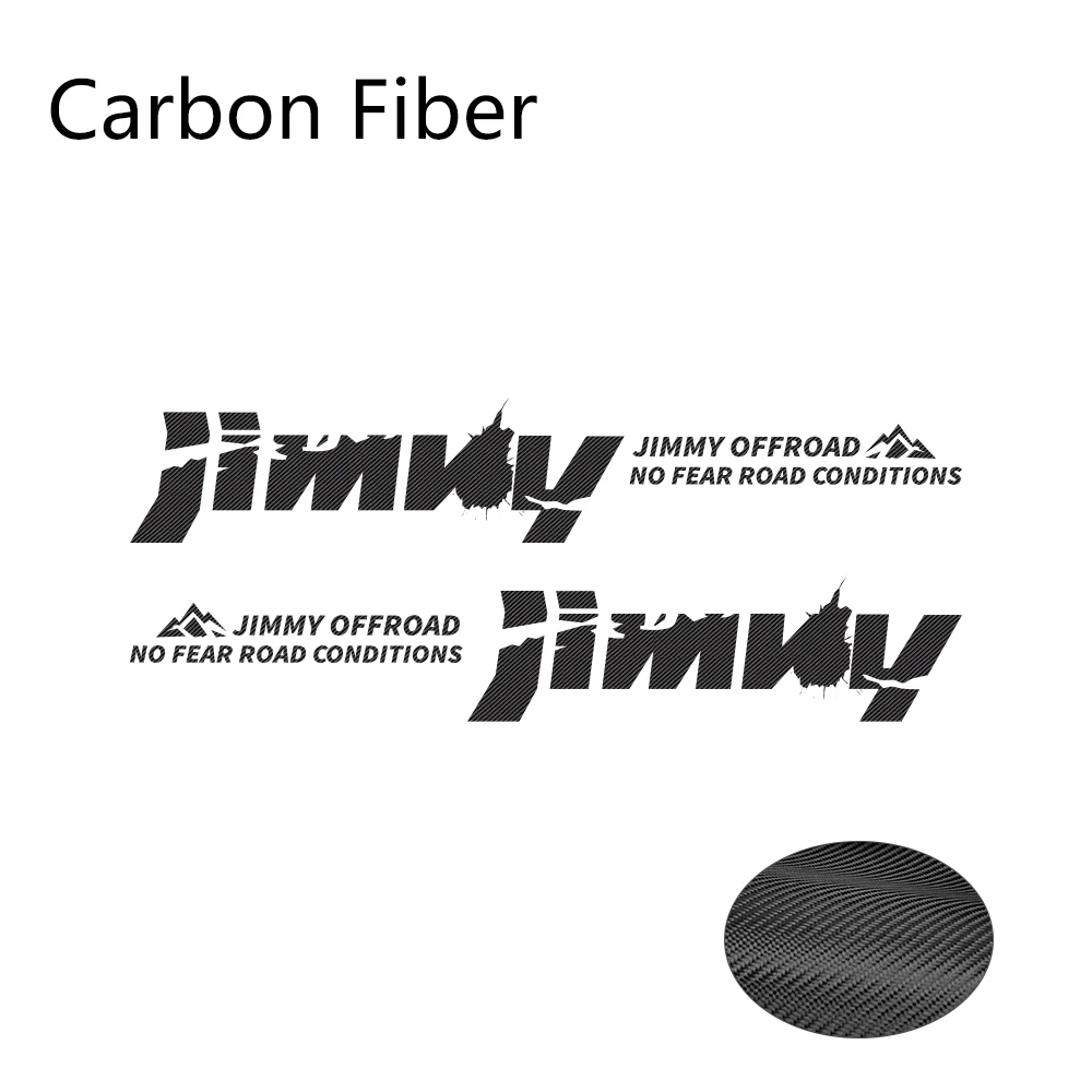 2Pcs For SUZUKI JIMNY Car Side Stickers Vinyl Film Auto 4WD offroad Decals Automobile Decoration Styling Car Tuning Accessories - Название цвета: Carbon Fiber
