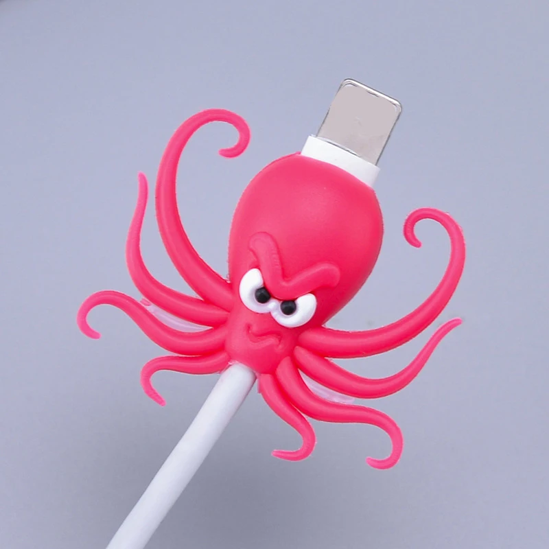 Милые насекомые форма бабочка USB зарядное устройство кабель Обложка провода шнур протектор линии передачи данных Шнур протектор для iPhone зарядный кабель - Цвет: Type03