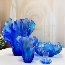  Glass crystal color vase can be customized color, LOGO, crystal glass Bakhoor burner Flower vase 