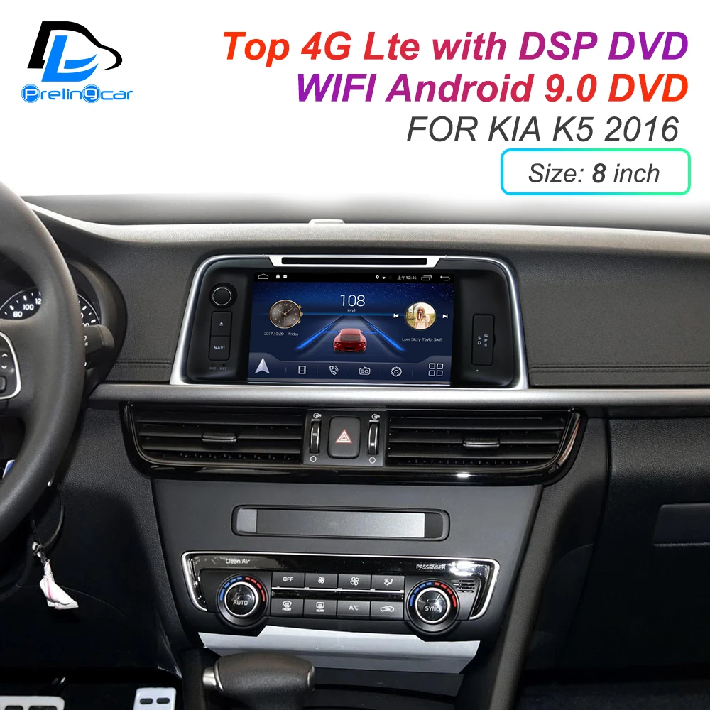 Android 9,0 DSP 4G Lte Мультимедиа gps DVD плеер для KIA K5 Optime-K5 подголовник монитор Радио Стерео навигационная система