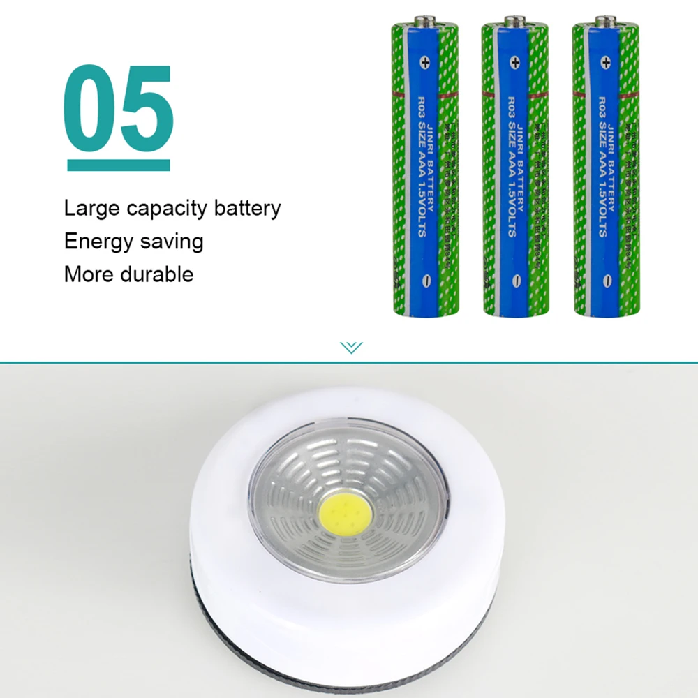 LED Under Cabinet Light With Adhesive Sticker Wireless Wall Lamp Wardrobe Cupboard Drawer Closet Bedroom Kitchen Night Light 1