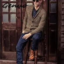 Genuo New Men's Sweater Cardigan Long Sleeve Cardigan Sweater Jacket Outwear Men's Autumn&winter Men's Sweater