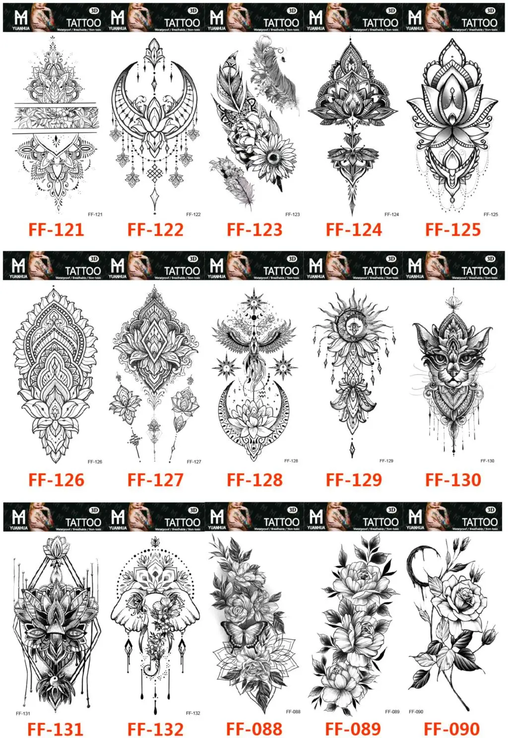 sternum tattoo black henna lace mandala sexy tatoo waterproof for women  underboob body tattoo breast belly sleeve armband tattoo|Temporary Tattoos|  - AliExpress
