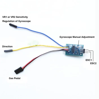 

Double Motor Differential Turn Gyro Double Hybrid Controller Speed Difference for Ship Tank Tracked Vehicle RC Boat Spare Parts