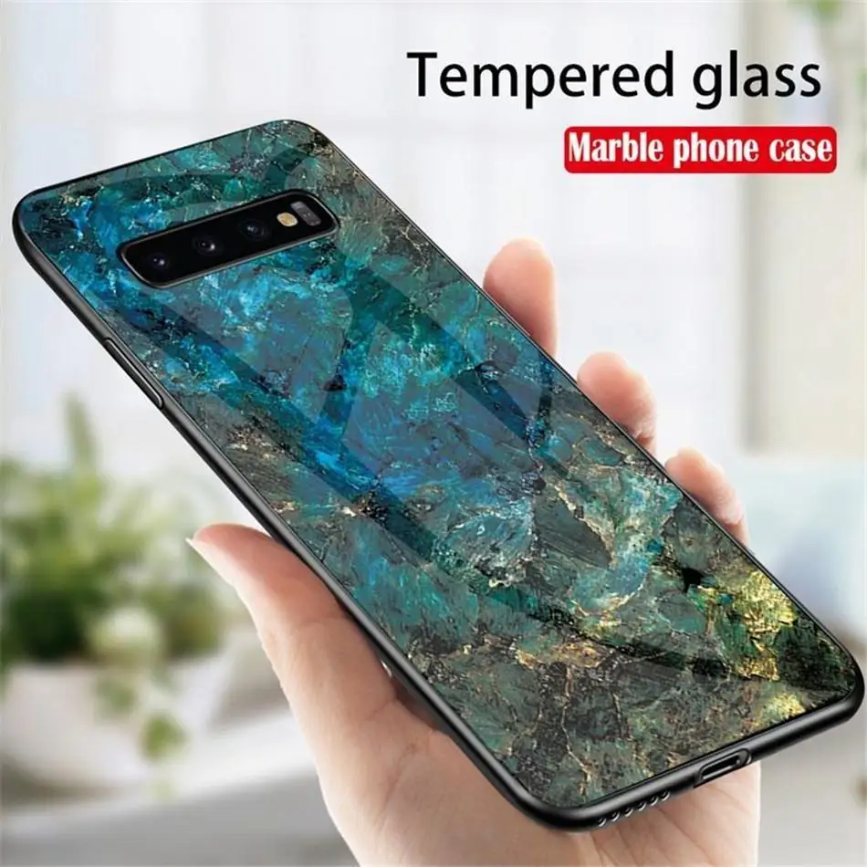 

Luxury Glass Marble Pattern Case For Samsung Galaxy A70 A50 A30 A20 A10 A750 Cover For Samsung S7 S8 S9 S10Plus Note 8 9 10 Capa