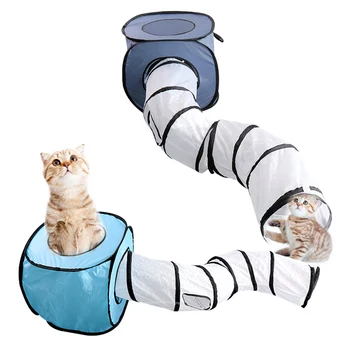 

Cat Toys Pet Funny Toy Foldable S Shape Pet Cat Tunnel Tent Toys Kitten Rabbit Training Toys Play Tunnel Tubes Cat Supplies