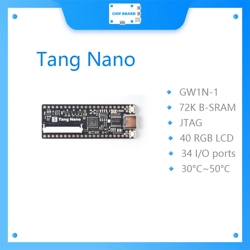 Nano Minimalist FPGA Development Board Straight Insert Breadboard Type-C USB 