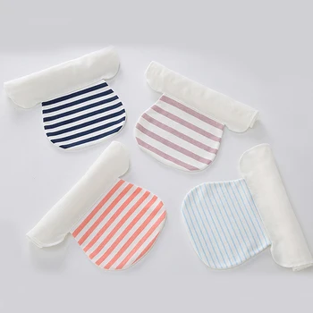 

Baby Sweat Towel Kids Wash Cloth New Born Perspiration Absorbing Baby Stuff for Newborns Cute Striped Towel