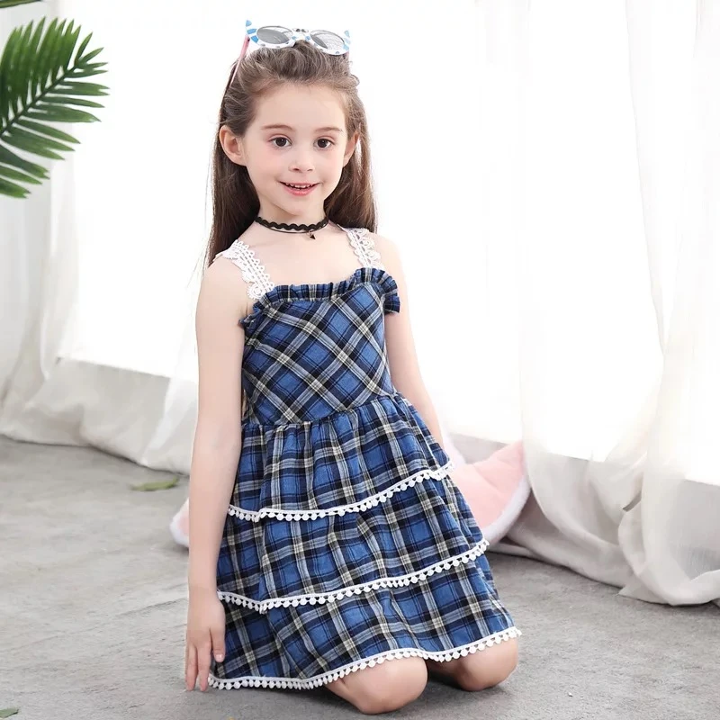 blue plaid baby dress