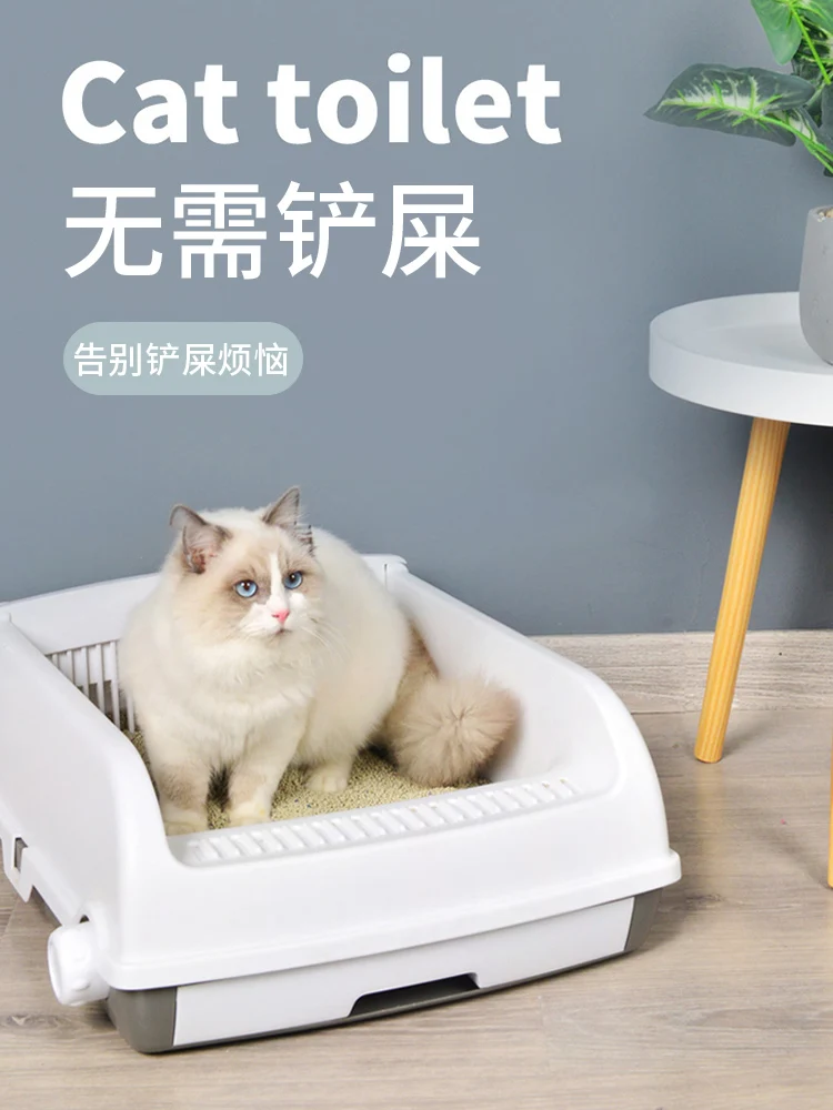Luxury Top Entry Cat Litter Box Enclosed Home Garden Cat Litter Box Scoop Semi-automatic Arenero Gato Toilet for Cat OO50MS Luxury Top Entry Cat Litter Box Enclosed Home Garden Cat Litter Box Scoop Semi-automatic Arenero Gato Toilet for Cat OO50MS
