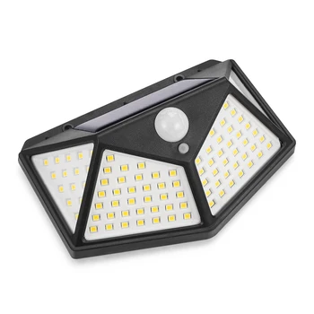 

100LEDS Outdoor Solar 3 modes Light with Motion Sensor Solar Lamp Waterproof Four Sides Led Solar Light porch street light