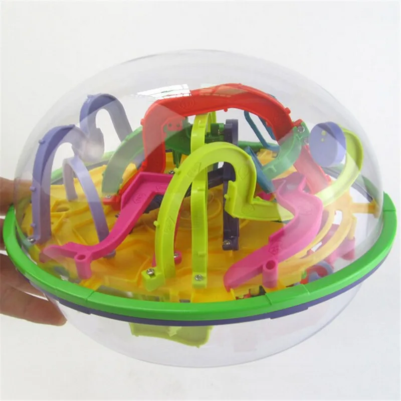 Магический Интеллектуальный шар 100 шаг 3D головоломка шар лабиринт сфера шар игрушки сложные барьеры игра тестер мозга тренировка баланса