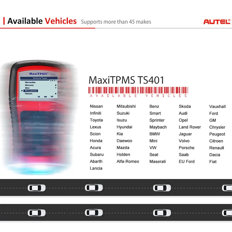 Autel MaxiTPMS TS401 инструмент мониторинга состояния шин OBD2 сканер активировать