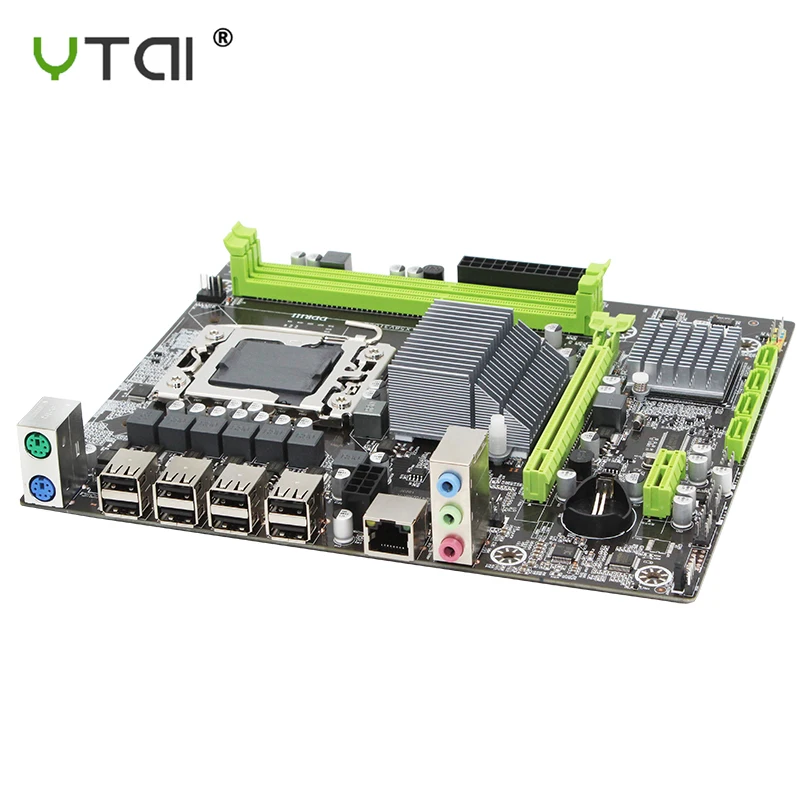 X58 motherboard lga 1366 slot PCI-E16X supports ecc reg memory and processor xeon e5 sata2 usb2.0 2ddr3 100% tested intact