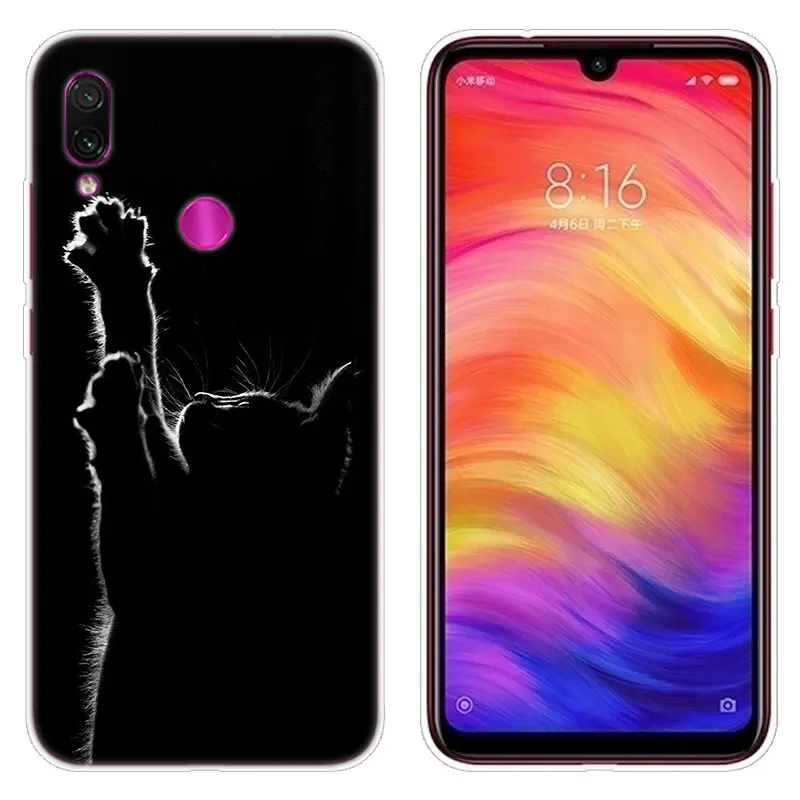 Роскошный популярный Мягкий силиконовый чехол с черной кошкой для Xiaomi Mi CC9E 9SE 9T 8