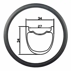 650B диск 34 мм x 34 мм бесцепные, бескамерные обода велосипедные 27.5er MTB DH карбоновых для все горы и беговые колеса велосипеда