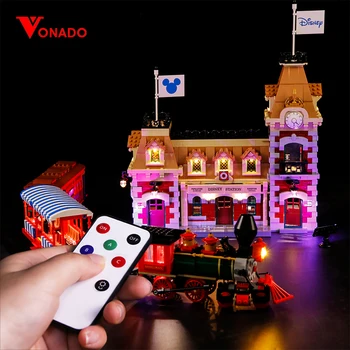 

Vonado Compatible For LEGO 71044 Disney Train Remote Control Castle LED Light Group Girls Birthday Gift Toys For Children