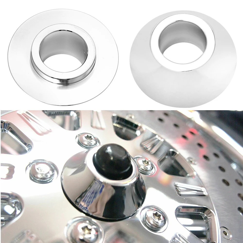 

Motorcycle Front Tapered Wheel Axle Spacers Chrome For Harley Touring 08-18 Models Electra Glide Road Glide Road King