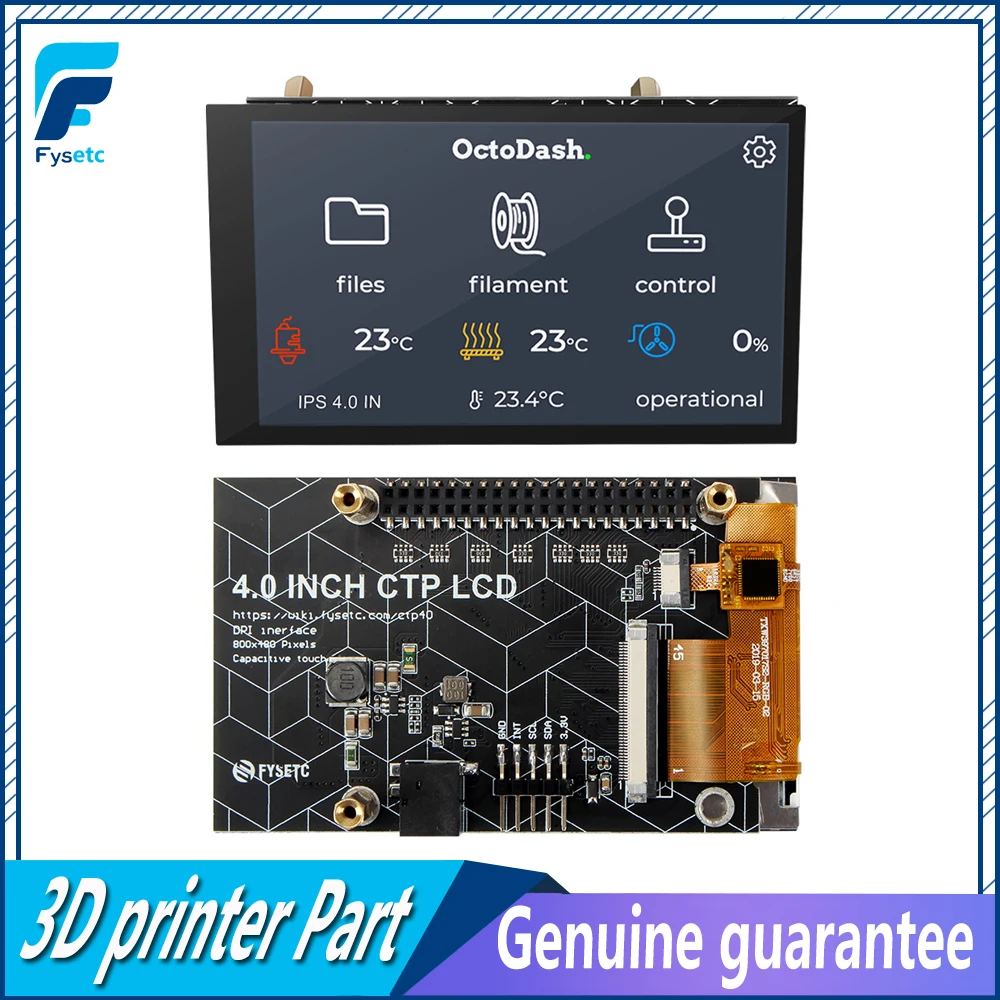 FYSETC 4INCH CTP LCD Capacitive Touch Display Screen For 3D printer Octoprint UI for Raspberry Pi 4 Model B