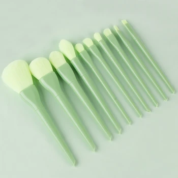 

Makeup Brushes 10 Piece Set Foundation Blending Face Powder Eyeshadow