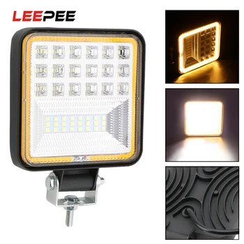 

126W/42SMD Car Light Assembly Led Car LED Work Light Super Bright With Aperture for 4x4 Offroad ATV UTV Tractor Fog Lights
