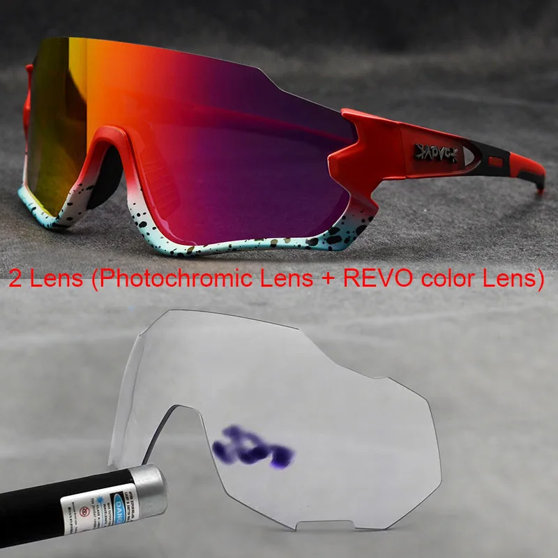 Photochromic Bicycle Sunglasses MTB Road Polarized Cycling Glasses 2 Lens Outdoor Sport Glasses Man Women Bike sunglasses skiing