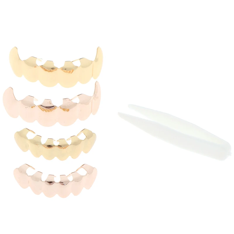Новинка Хип-хоп золотые радужные зубы Grillz Верхняя Нижняя красочные грили стоматологические Хэллоуин вампир зубы игрушки