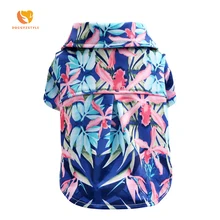 Dog Clothes Summer Beach Shirt Dog Cute Print Hawaiian Flower Shirt Casual Pet Travel Shirt Floral Short Sleeve Dog Cat Blouse
