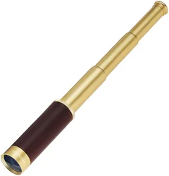 Télescope en laiton Spyglass, Mini monoculaire de poche étanche, pliable et Zoomable, Vintage, 25x30 